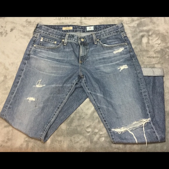 Ag Adriano Goldschmied Denim - AG Nikki Distressed Boyfriend Jeans 32